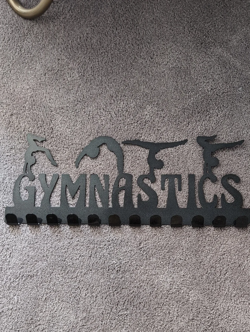 Gymnastics Medal Display Hook Rack - Black